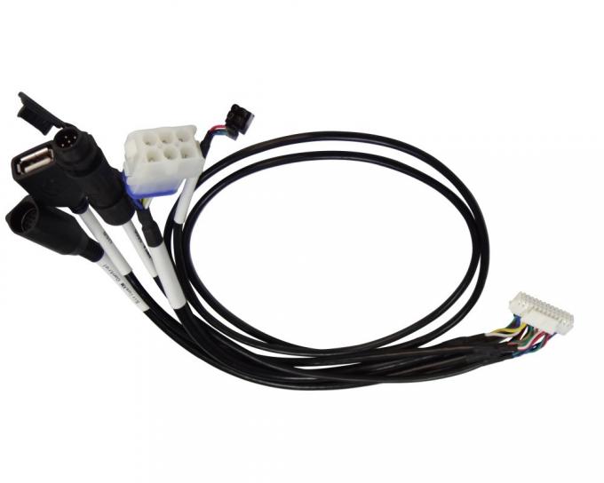 CE elektrische kabel assemblage Custom Marine Grade Draad harness Zwart 2