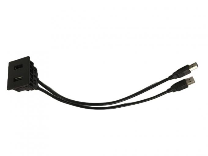 FCC Dual USB-kabel verlenging slot Mount Mitsubishi voor auto 1
