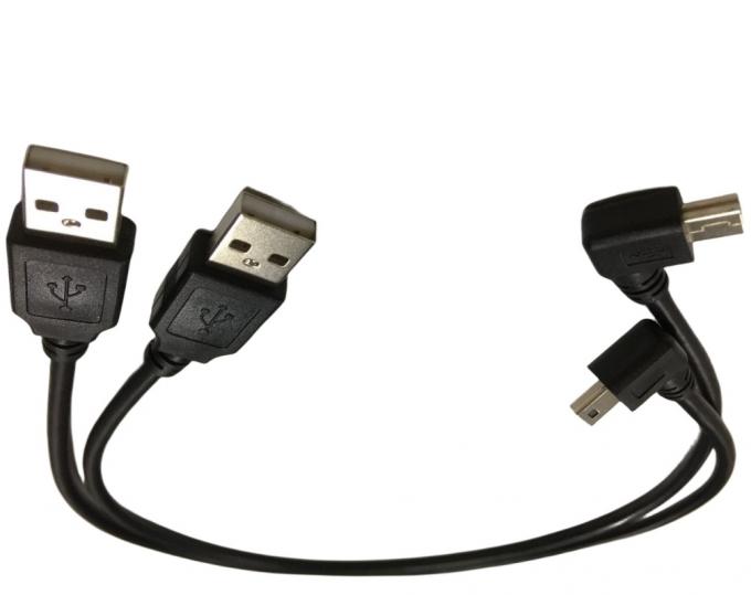 Kabel elektrische harnasdraad met 90 graden hoek Mini USB-poort 0