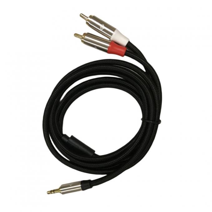 2 RCA Adapter Audio Cables to 1 Aux Cable Gold-Plated Plugs Stereo Cables Speaker or Subwoofer
