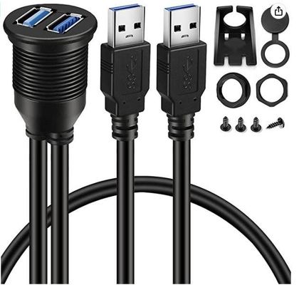 ODM Kabeldraad Harnesses Twee USB-verlengkabel Automotive Dash Mount