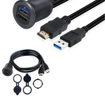 ODM Kabeldraad Harnesses Twee USB-verlengkabel Automotive Dash Mount