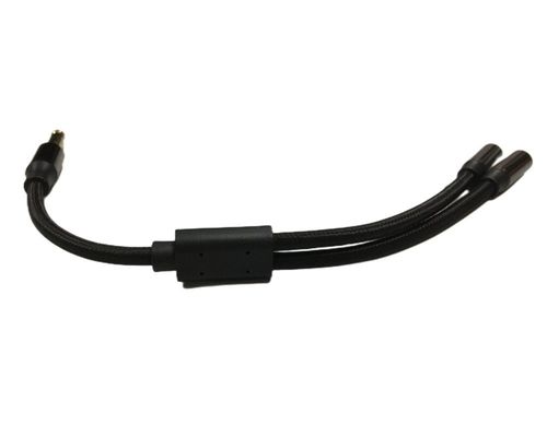 1 / 4 inch koptelefoon splitter kabel assemblage 2 vrouwelijke naar 1 mannelijke audio kabel