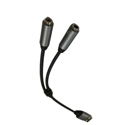 OEM Elektronisch Draad Harness Een USB tot Twee 3.5mm Koptelefoon Jack Adapter