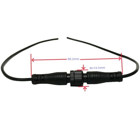 Mannelijke rechte M12-kabel voor LED-apparatuur / medisch apparaat OEM