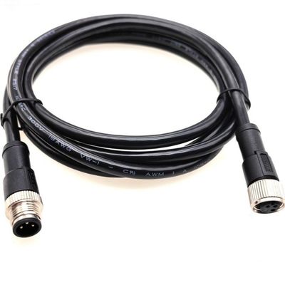 Custom M12 A Type IP68 waterdichte draadbanden voor autobeveiliging / industriële apparatuur
